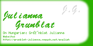 julianna grunblat business card